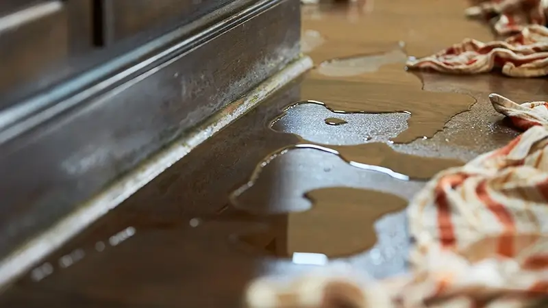 flooded kitchen